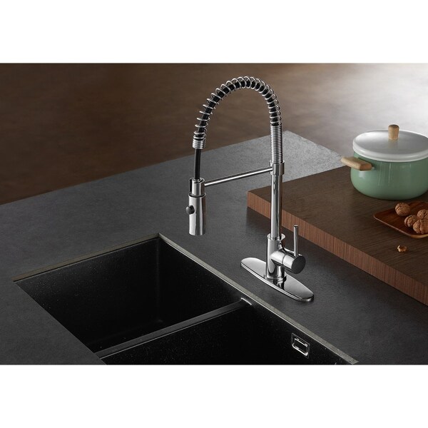 LS8771DL Concord Sgl-Handle Pre-Rinse Kitchen Faucet, Polished Chrome
